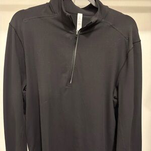 Lululemon Athletica Black Tech 1/2 Quarter-Zip Top